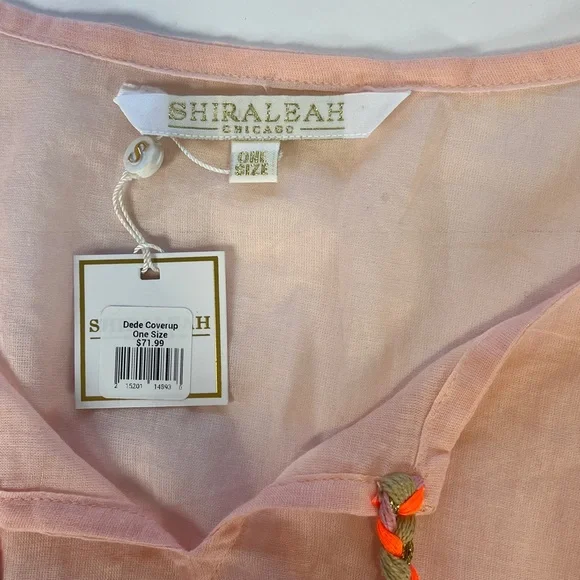 Shiraleah Chicago Dede 100% Cotton Coverup One Size in Pink - Picture 8 of 14